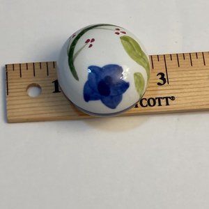 Ceramic Drawer Pull Knobs Cabinet Pulls Flower Floral Set of 27 Blue Green Pink